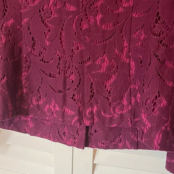 CAbi plumberry frolic lace jacket purple 6 - Picture 6 of 9
